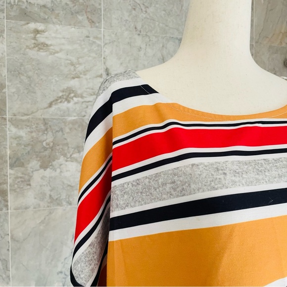 Bonmarché Colour Block Stripe Printed T-Shirt - Picture 4 of 7
